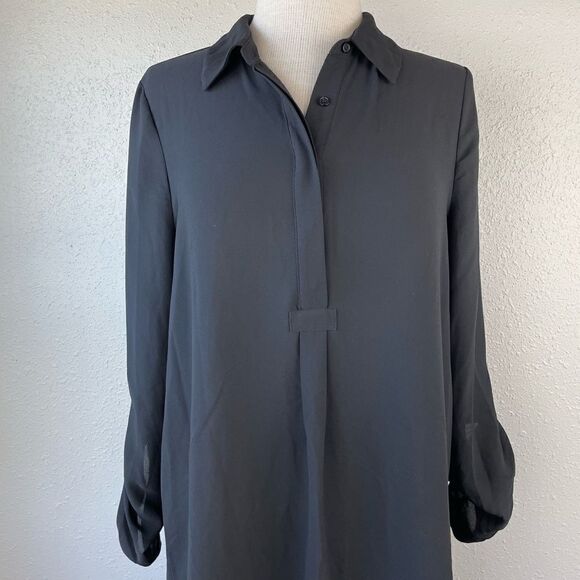 Pleione Black Button Down Top Size M EUC - Picture 2 of 9